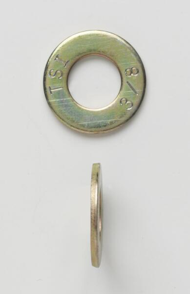 7/16" USS Flat Washers - Grade 8 Steel, Zinc Yellow Finish (Choose Your Quantity)
